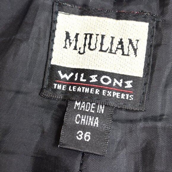 Wilson Leather M. Julian Pants Blk Moto Biker Pants 36 X 33 Vintage - Picture 6 of 15